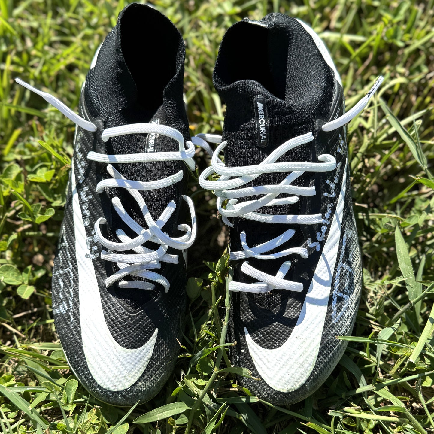 Justin Tucker Signed✍️GAME WORN💪NFL Cleats👟24-25 Season Ravens💜Inscribed🛡️Worn wk 9 vs Denver Broncos 11/03/24 & wk 11 @ Pittsburgh 11/17/24