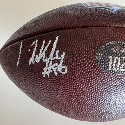 Ravens Isaiah Likely Signed GAME USED 10/06/24 PHOTOMATCHED Ball Inscribed 2 TDs. Used in victory over Cincinnati Bengals