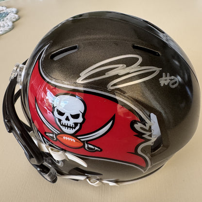 Yaya Diaby💪Hand-Signed Tampa Bay Buccaneers🏴‍☠️ Riddell Mini Helmet Includes COA🏈