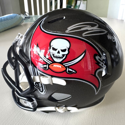 Yaya Diaby💪Hand-Signed Tampa Bay Buccaneers🏴‍☠️ Riddell Mini Helmet Includes COA🏈