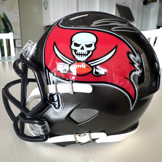 Yaya Diaby💪Hand-Signed Tampa Bay Buccaneers🏴‍☠️ Riddell Mini Helmet Includes COA🏈