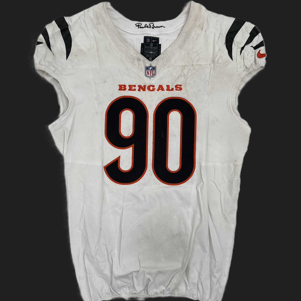 Kris Jenkins Jr. GAME-WORN 09/07/25💪Cincinnati Bengals🐅NFL Jersey vs Cleveland Browns