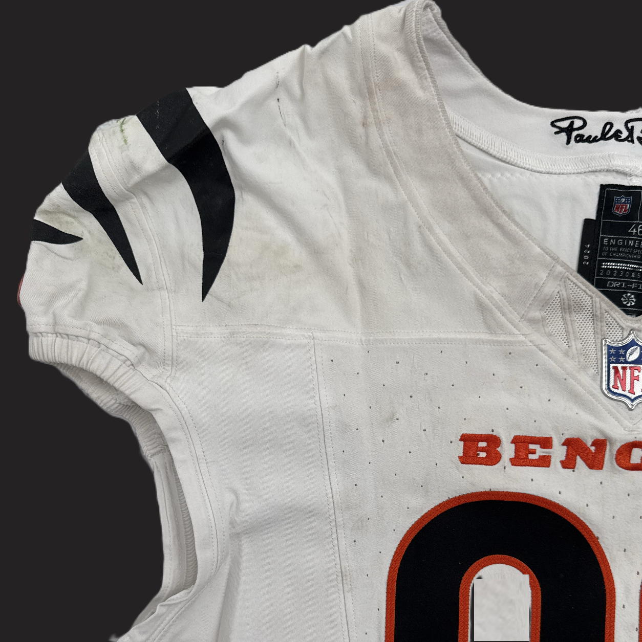 Kris Jenkins Jr. GAME-WORN 09/07/25💪Cincinnati Bengals🐅NFL Jersey vs Cleveland Browns