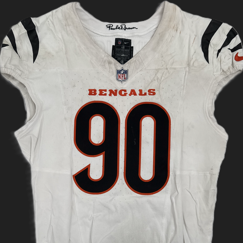 Kris Jenkins Jr. GAME-WORN 09/07/25💪Cincinnati Bengals🐅NFL Jersey vs Cleveland Browns