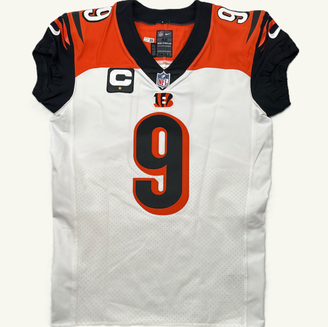 Joe Burrow Bengals Team-Issued On-Field Nike NFL Jersey Inc. Captains Patch, Hologram and COA
