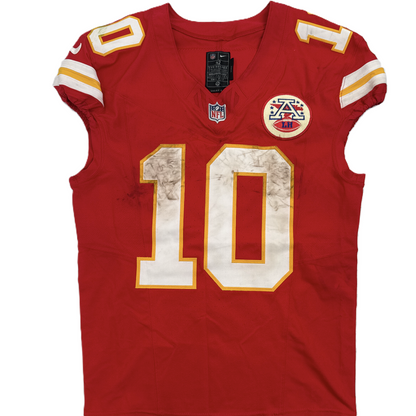 Isiah Pacheco GAME-WORN💪09/14/25 Kansas City Chiefs NFL Jersey🎽vs. Philadelphia Eagles