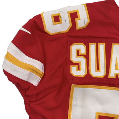 Kingsley Suamataia GAME-USED💪09/14/25 Kansas City Chiefs NFL Jersey🎽vs. Philadelphia Eagles