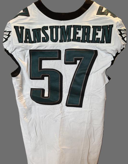Ben Van Sumeren Game-Worn💪09/06/2024 Philadelphia Eagles🦅NFL Jersey👕 Win vs. Green Bay Packers inc. PSA COA
