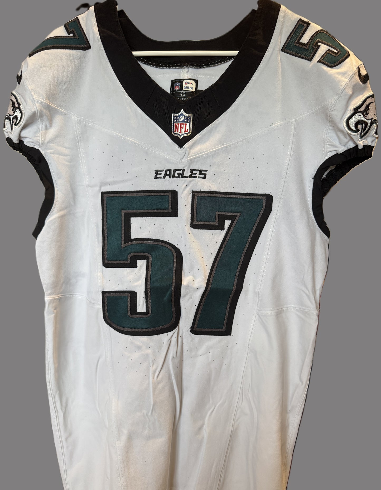 Ben Van Sumeren Game-Worn💪09/06/2024 Philadelphia Eagles🦅NFL Jersey👕 Win vs. Green Bay Packers inc. PSA COA