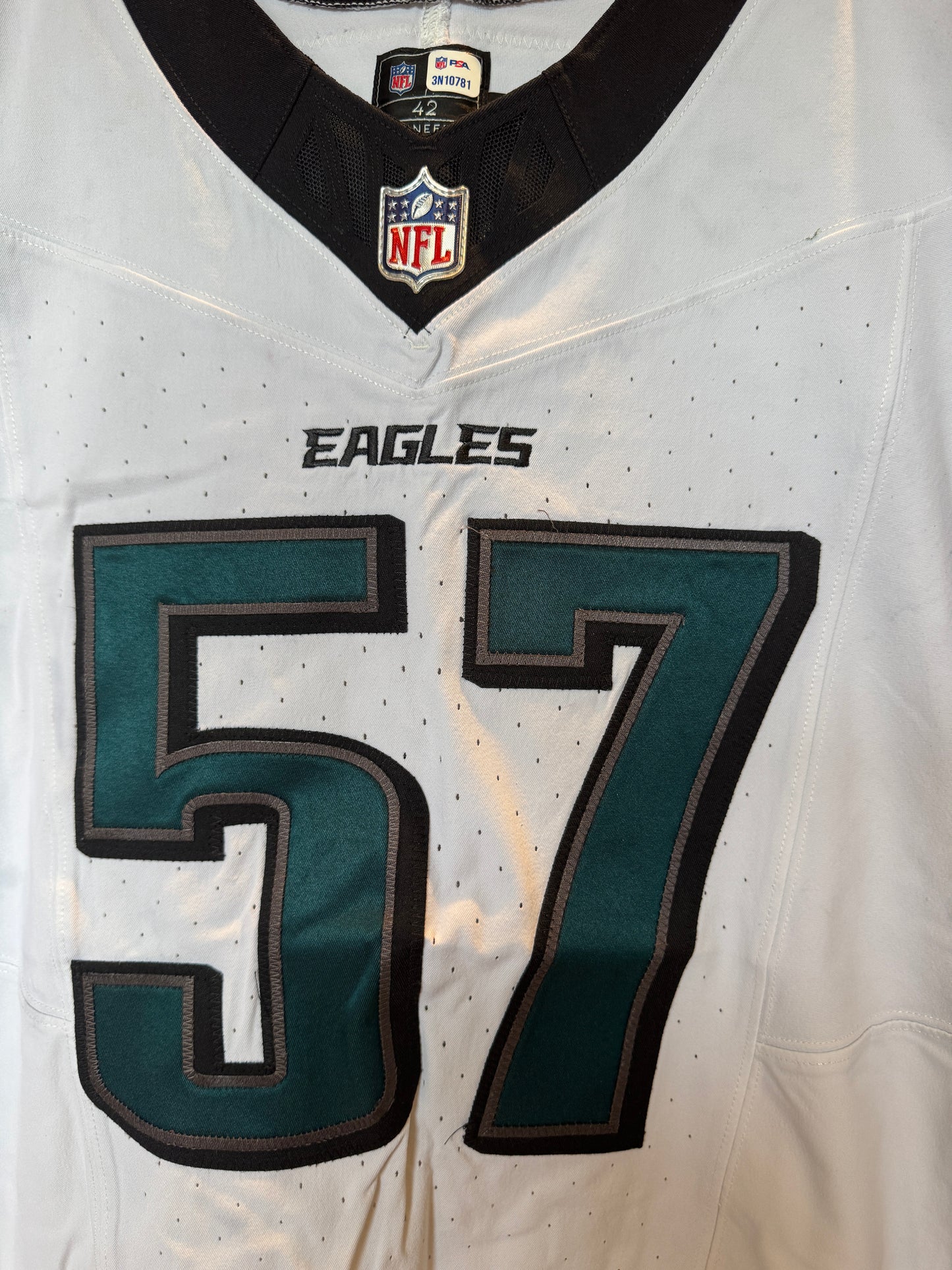Ben Van Sumeren Game-Worn💪09/06/2024 Philadelphia Eagles🦅NFL Jersey👕 Win vs. Green Bay Packers inc. PSA COA