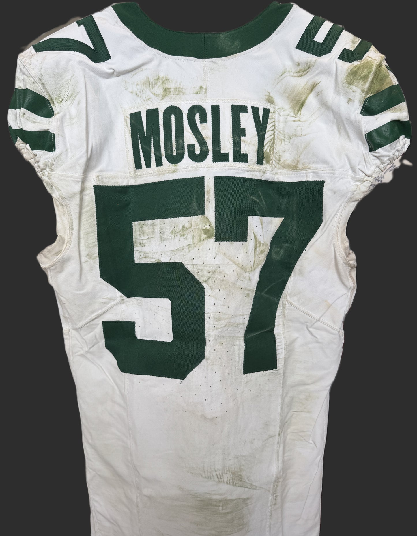 C.J. Mosley GAME USED 💪 10/20/2024 PHOTO MATCHED 📸 New York Jets NFL Nike Jersey👕Inc. PSA COA📄