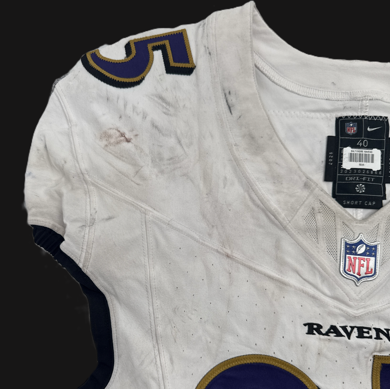 Tavius Robinson GAME-WORN💪09/07/2025 Baltimore Ravens💜NFL Jersey vs. Buffalo Bills🦬