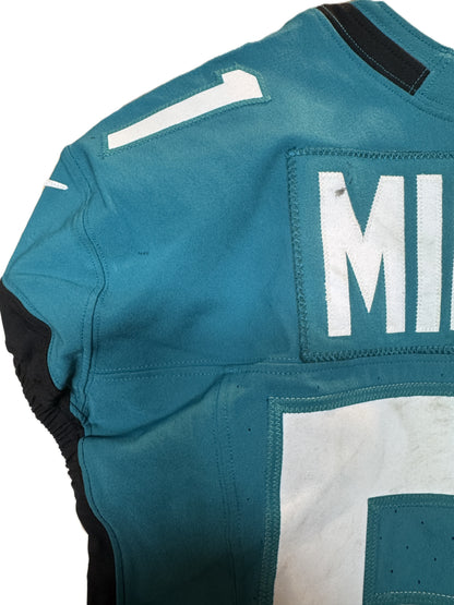 Ventrell Miller GAME WORN 09/07/25 Jacksonville Jaguars 🐆 Nike NFL Jersey 👕 vs. Carolina Panthers First Game of the 2025 Season