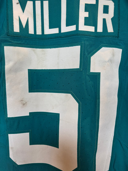 Ventrell Miller GAME WORN 09/07/25 Jacksonville Jaguars 🐆 Nike NFL Jersey 👕 vs. Carolina Panthers First Game of the 2025 Season