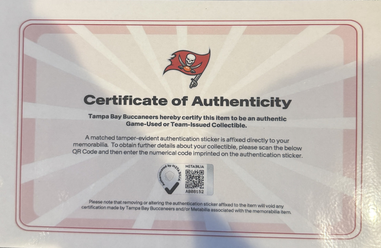 Vita Vea GAME-ISSUED💪Tampa Bay Buccaneers On-Field Nike 1976 Throwback Jersey