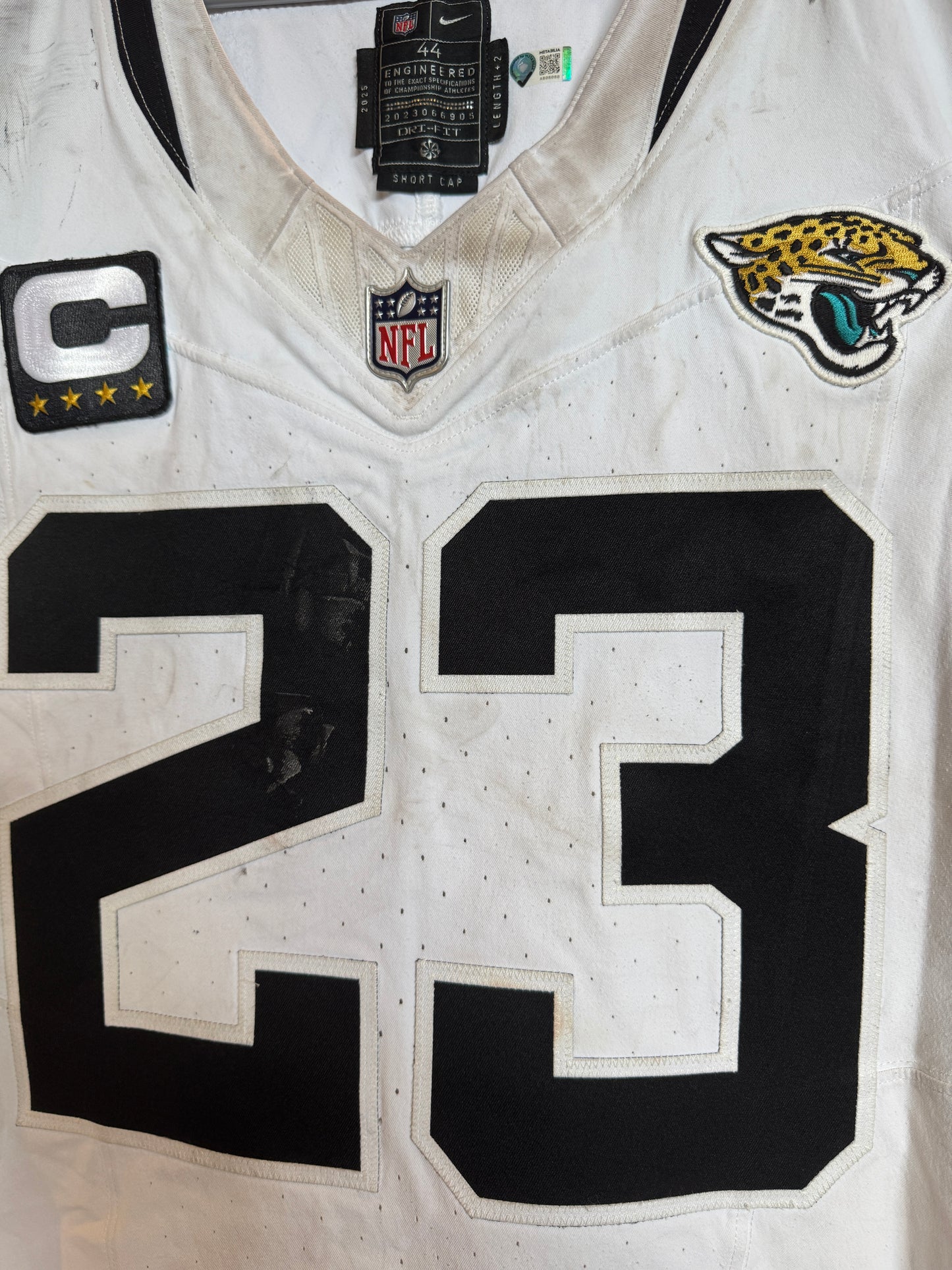 Foye Oluokon GAME-WORN💪09/14/2025 Jaguars🐆NFL On-Field Jersey👕vs.Bengals