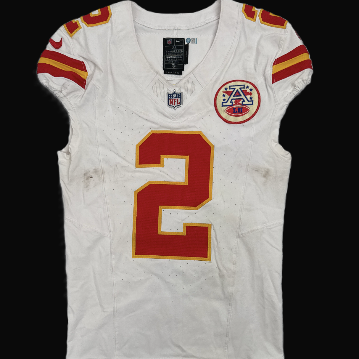 Joshua Williams GAME-USED💪09/05/25 Kansas City Chiefs NFL Jersey vs. Los Angeles Chargers