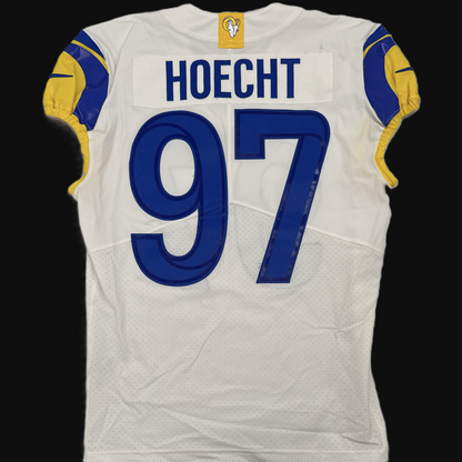 Michael Hoecht GAME-ISSUED💪Los Angeles Rams🐏NFL On-Field Jersey👕Inc.COA📄