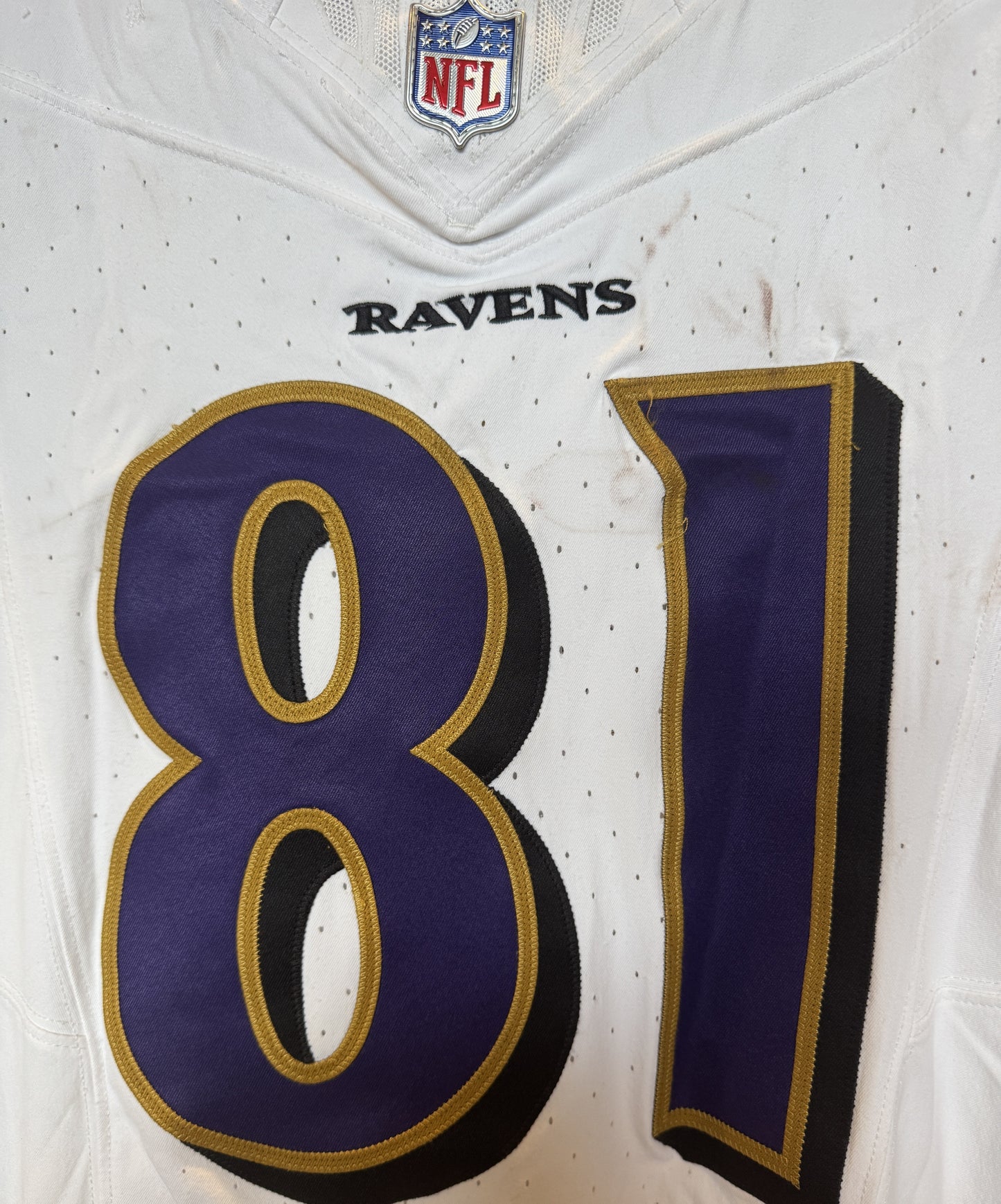 Tez Walker GAME-WORN💪09/07/25 Baltimore Ravens💜NFL Jersey vs. Buffalo Bills inc.COA📄