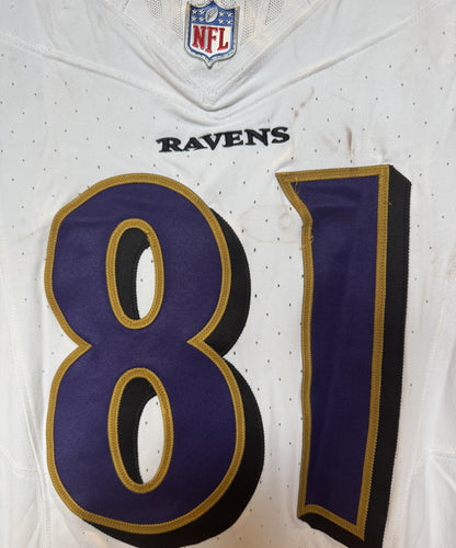 Tez Walker GAME-WORN💪09/07/25 Baltimore Ravens💜NFL Jersey vs. Buffalo Bills inc.COA📄