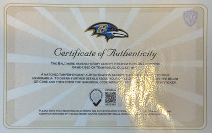 Tez Walker GAME-WORN💪09/07/25 Baltimore Ravens💜NFL Jersey vs. Buffalo Bills inc.COA📄