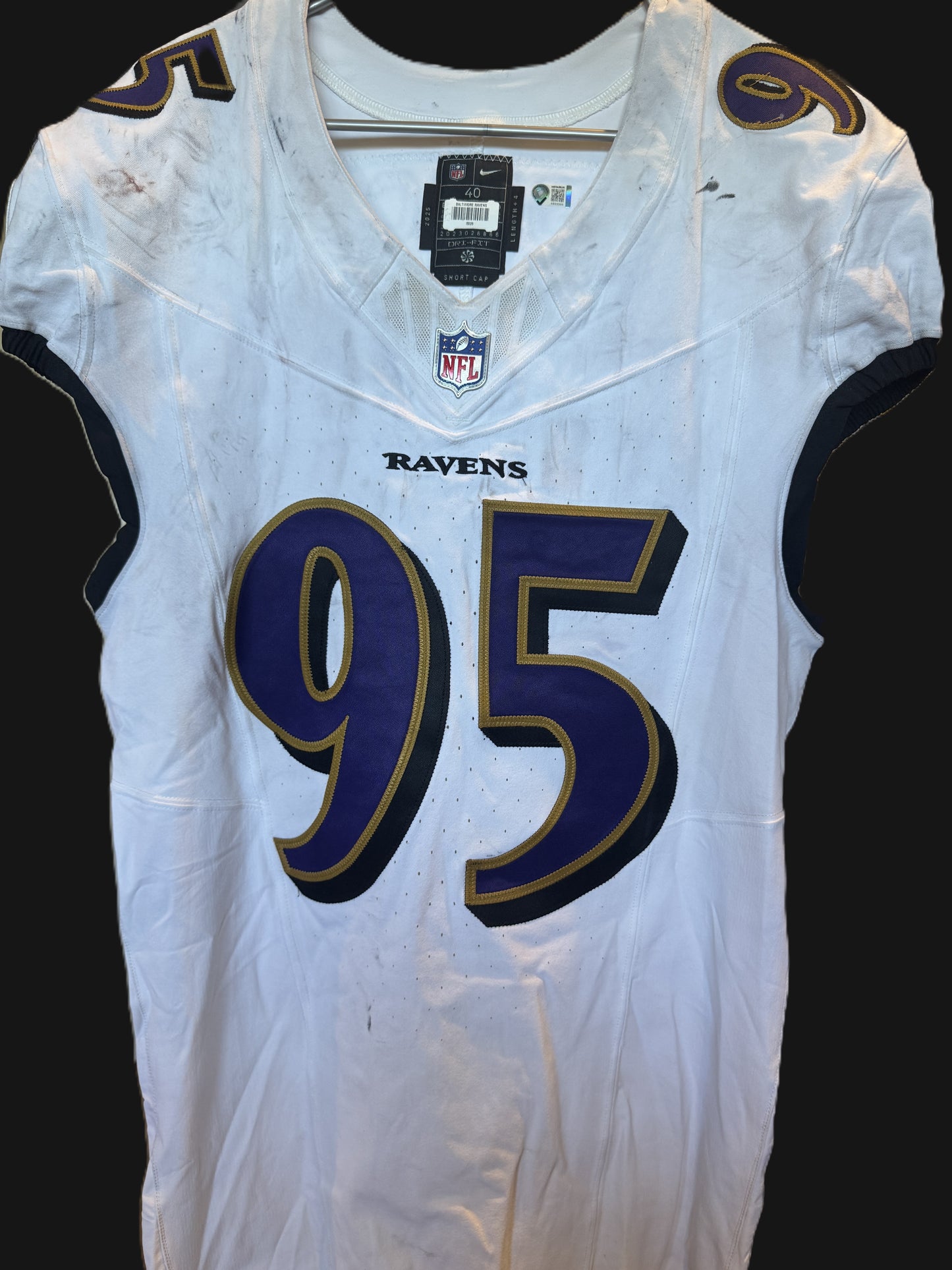 Tavius Robinson GAME-WORN💪09/07/2025 Baltimore Ravens💜NFL Jersey vs. Buffalo Bills🦬