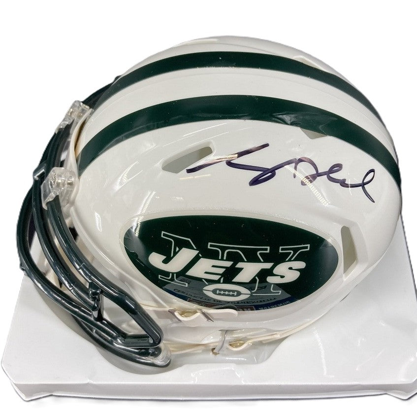Sam Darnold Hand Signed ✍️ New York Jets 🟢⚪ mini NFL Helmet 🏈 Also includes PSA COA 🛡️
