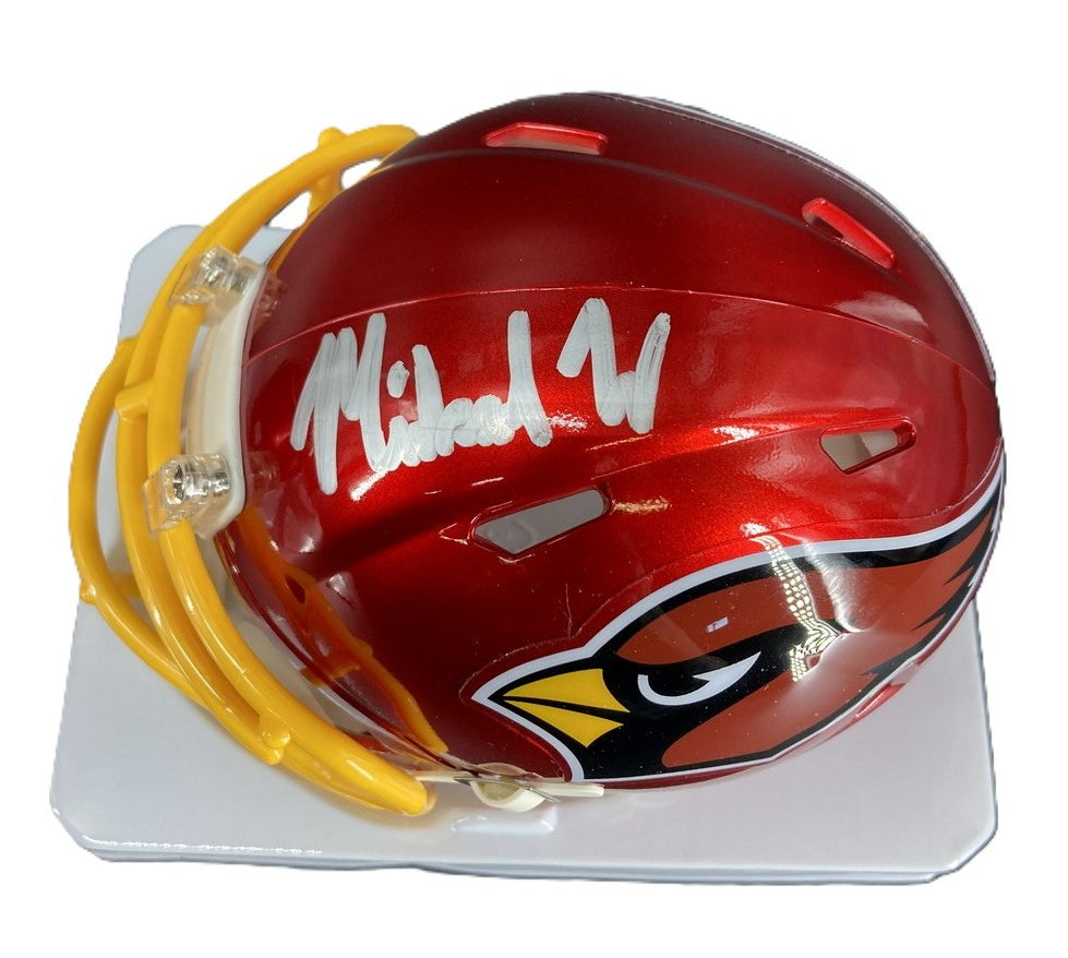Michael Wilson Hand-Signed✍️Arizona Cardinals🐦Mini Helmet PSA Authenticated