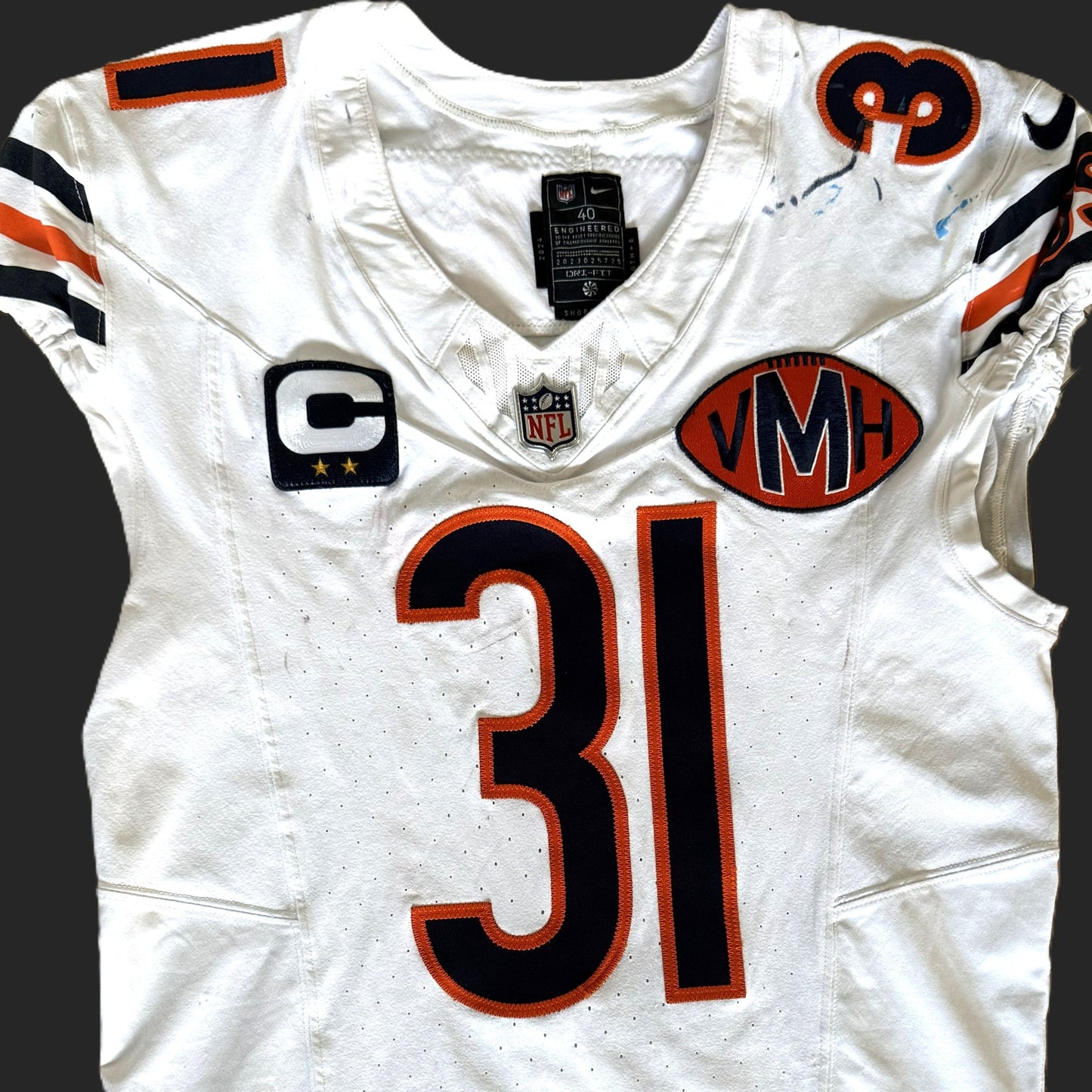 Kevin Byard III GAME WORN 09/14/25 PHOTO MATCHED 📸 Chicago Bears Jersey vs Detroit Lions Also includes Proof of Authenticity 🛡️
