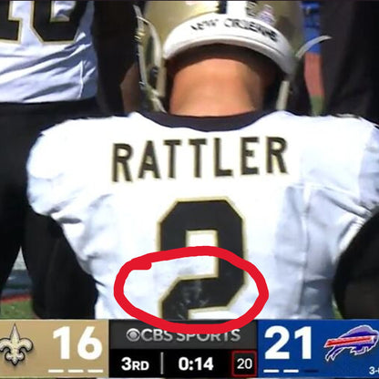 Spencer Rattler GAME WORN 09/28/25 New Orleans Saints ⚜️ Nike NFL Jersey vs Bills Includes PSA Authenticity 🛡️