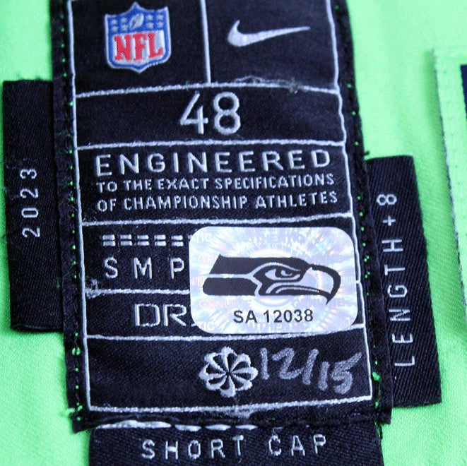 Johnathan Hankins GAME-WORN💪12/15/24 Seattle Seahawks NFL Color Rush Jersey👕vs. Green Bay Packers Inc.COA