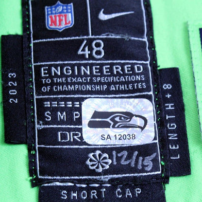 Johnathan Hankins GAME-WORN💪12/15/24 Seattle Seahawks NFL Color Rush Jersey👕vs. Green Bay Packers Inc.COA