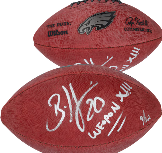 Brian Dawkins Signed ✍️Philadelphia Eagles Wilson Duke Metallic Football with "Weapon XIII" Inscription - Limited Edition 6 of 12⭐️
