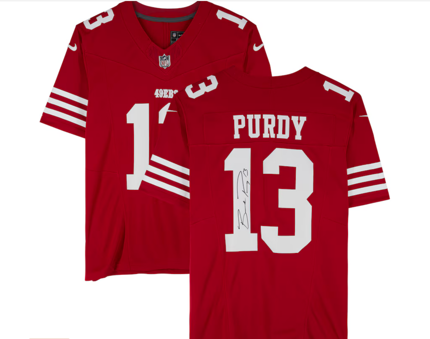 Brock Purdy Signed✍️San Francisco 49ers NIKE Limited NFL Authentic Jersey 👕Fanatics Memorabilia💥🔴