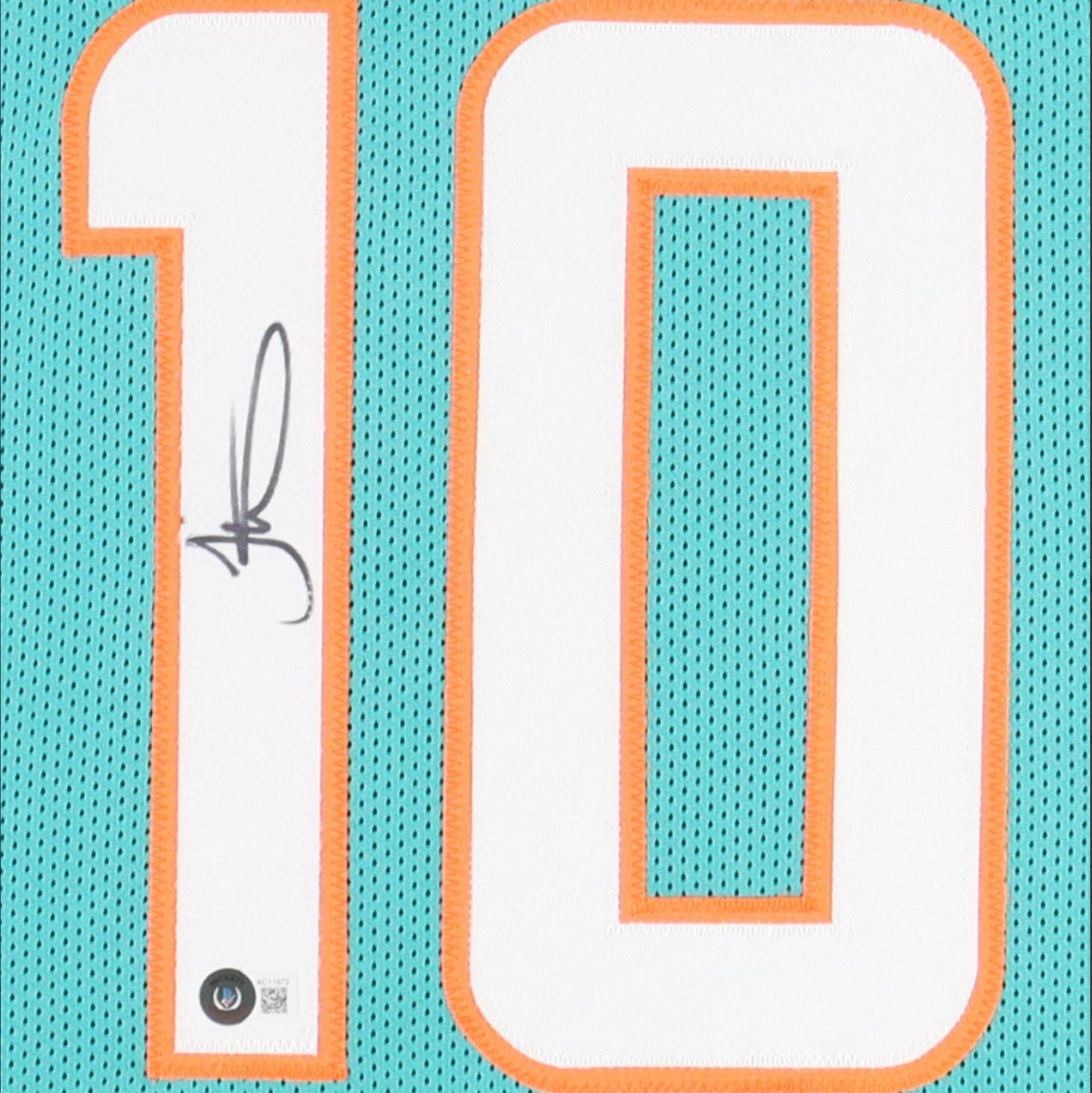 Tyreek Hill Hand Signed ✍️ Miami Dolphins 🐬 Custom FRAMED Jersey 👕