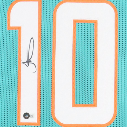 Tyreek Hill Hand Signed ✍️ Miami Dolphins 🐬 Custom FRAMED Jersey 👕
