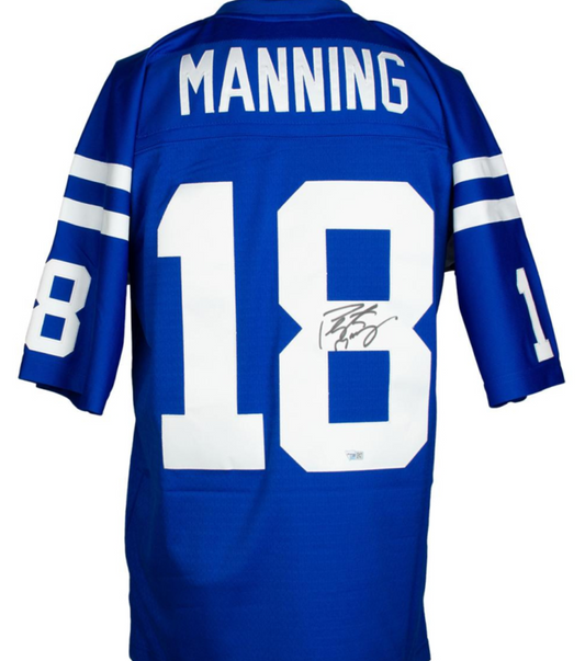 Peyton Manning Hand Signed Indianapolis Colts Mitchell & Ness Throwback NFL Jersey Inc. Fanatics Authenticity 🛡️