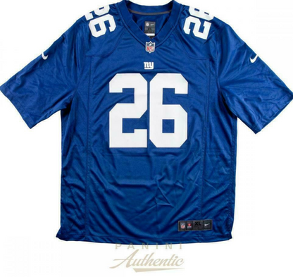 Saquon Barkley Hand Signed ✍️ New York Giants Nike NFL Jersey 👕 Also includes Authenticity 🛡️