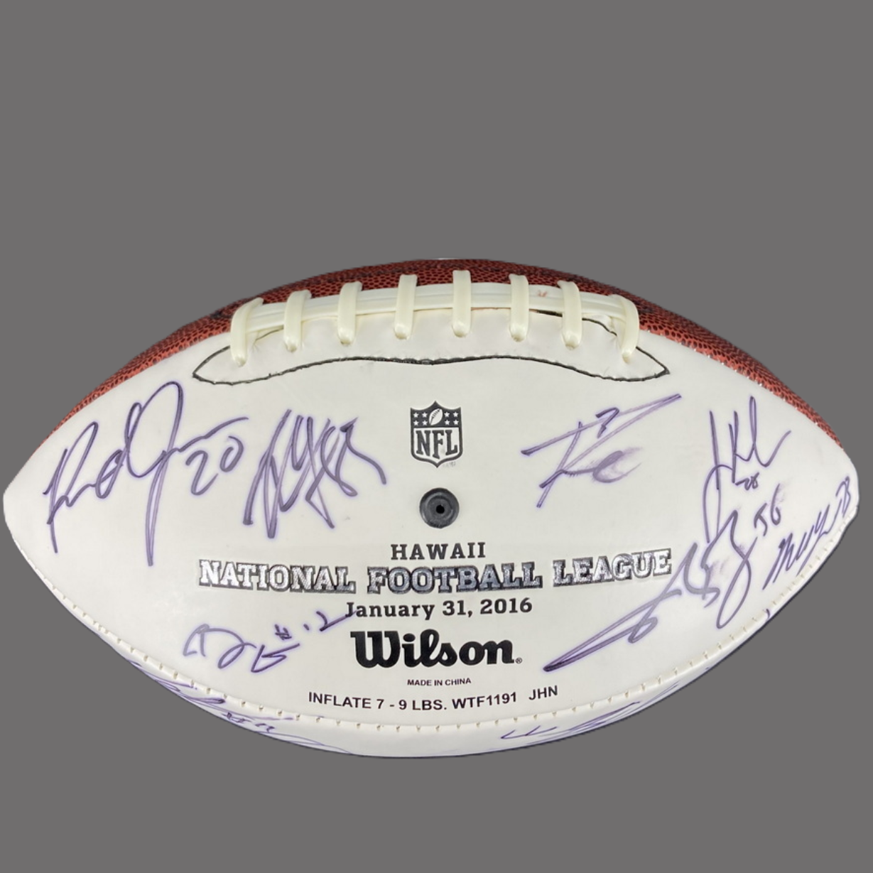 NFL Multi-Signed Pro Bowl Games Wilson Football inc. 20+ Signatures – Rare Collector’s Item💥Russell Wilson, AJ Green, Richard Sherman, Suan Lee, Julio Jones + many more