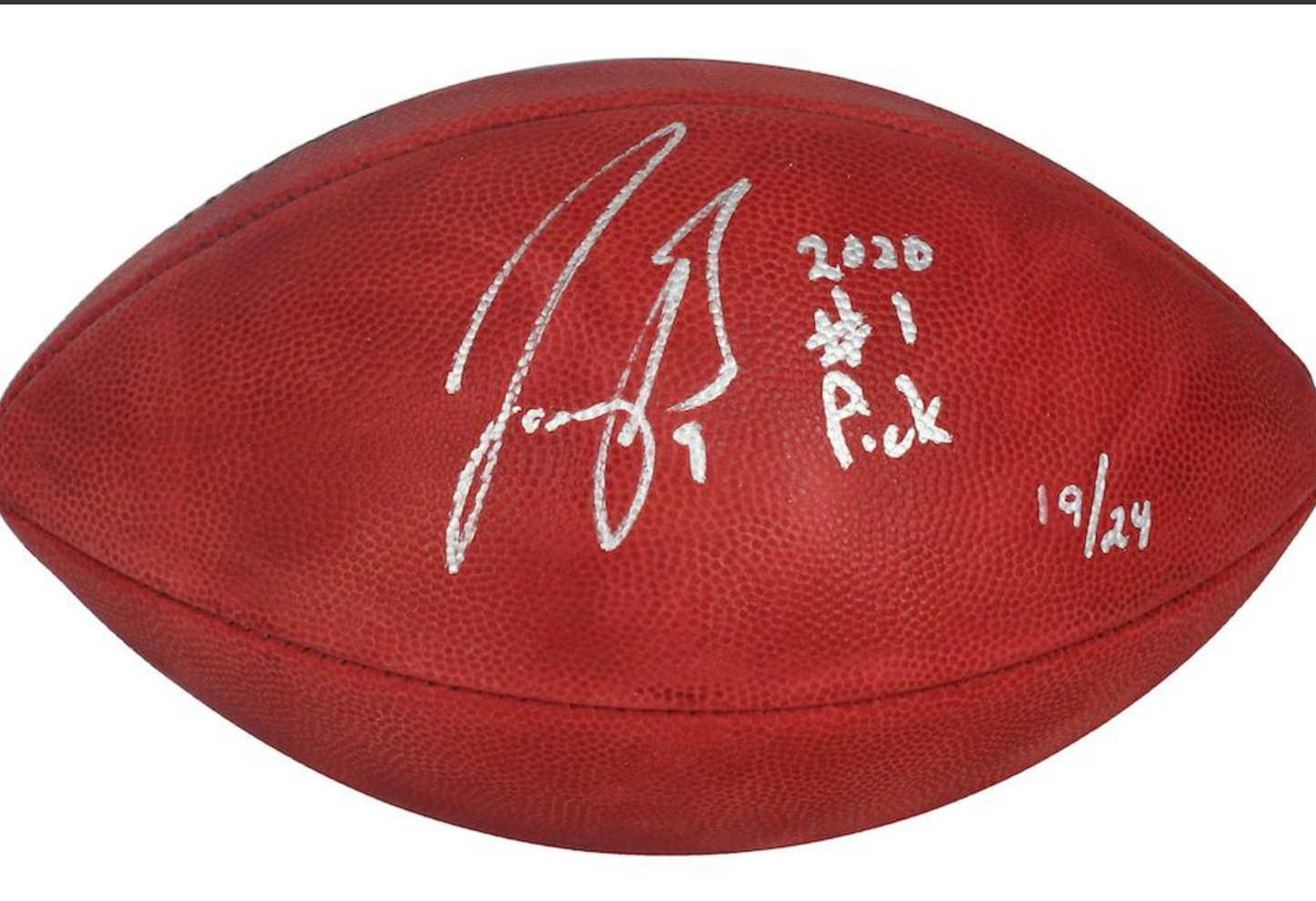 Joe Burrow Cincinnati Bengals Signed LE "The Duke" NFL Official Game Ball Inscribed "2020 #1 Pick" (Fanatics)