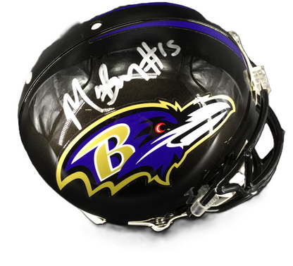 Marquise Brown Signed Baltimore Ravens Full-Size Proline Helmet NFL Memorabilia