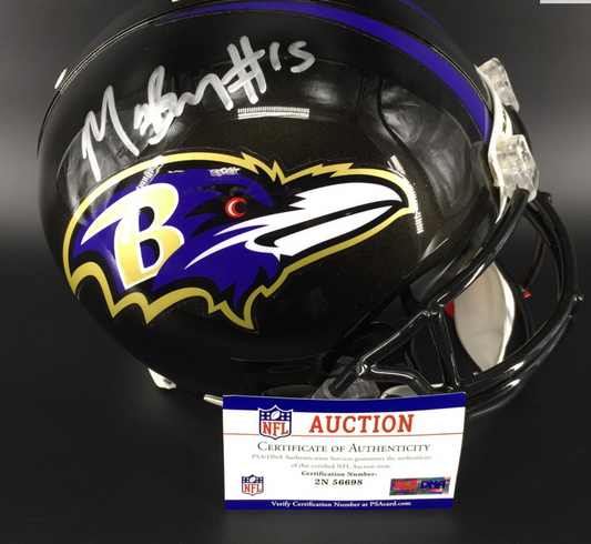 Marquise Brown Signed Baltimore Ravens Full-Size Proline Helmet NFL Memorabilia