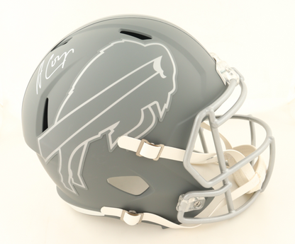 Amari Cooper Hand-Signed Buffalo Bills Full-Size Slate Alternate Speed NFL Helmet