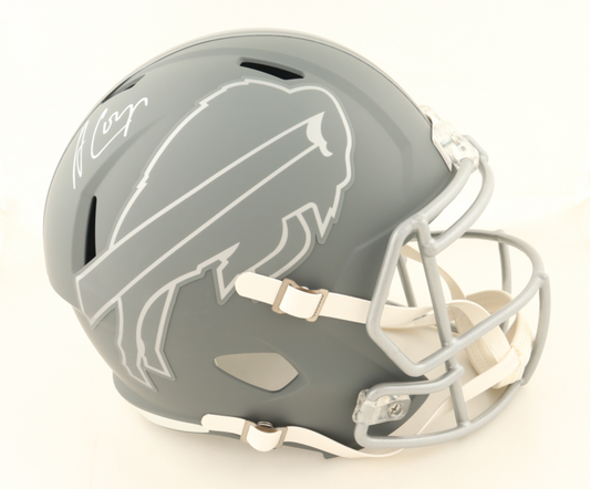 Amari Cooper Hand-Signed Buffalo Bills Full-Size Slate Alternate Speed NFL Helmet