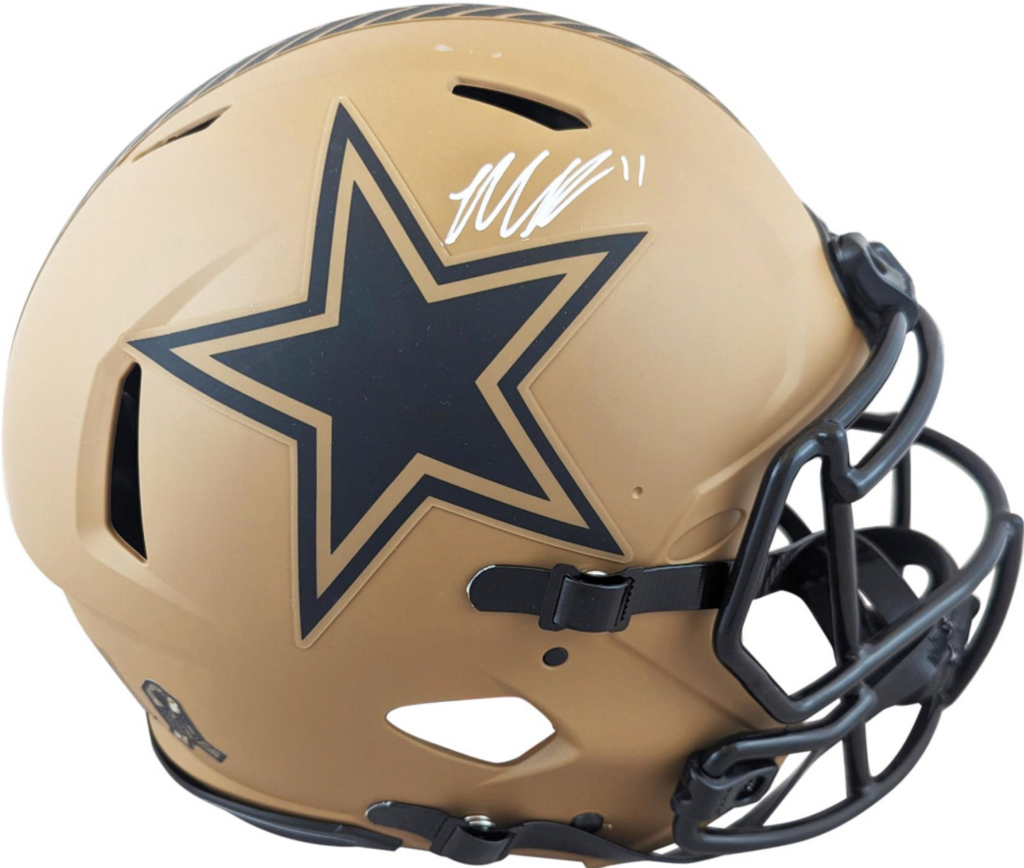 Micah Parsons Signed ✍️ Dallas Cowboys🤠Salute to Service Full-Size Authentic On-Field Speed Helmet (Fanatics)🔵