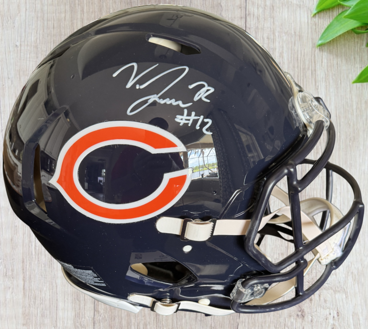 Velus Jones Jr. Hand-Signed Chicago Bears Full-Size Authentic NFL Speed Helmet PSA COA Rare