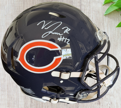 Velus Jones Jr. Hand-Signed Chicago Bears Full-Size Authentic NFL Speed Helmet PSA COA Rare