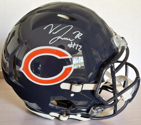 Velus Jones Jr. Hand-Signed Chicago Bears Full-Size Authentic NFL Speed Helmet PSA COA Rare