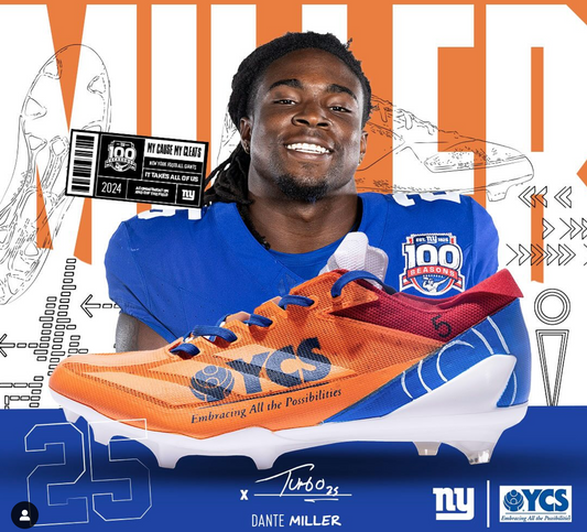 Dante Miller Hand Signed 🖊️ Game Issued 💪 New York Giants Cleats 2024 NFL Season 👟 Also includes PSA Authenticity 📄