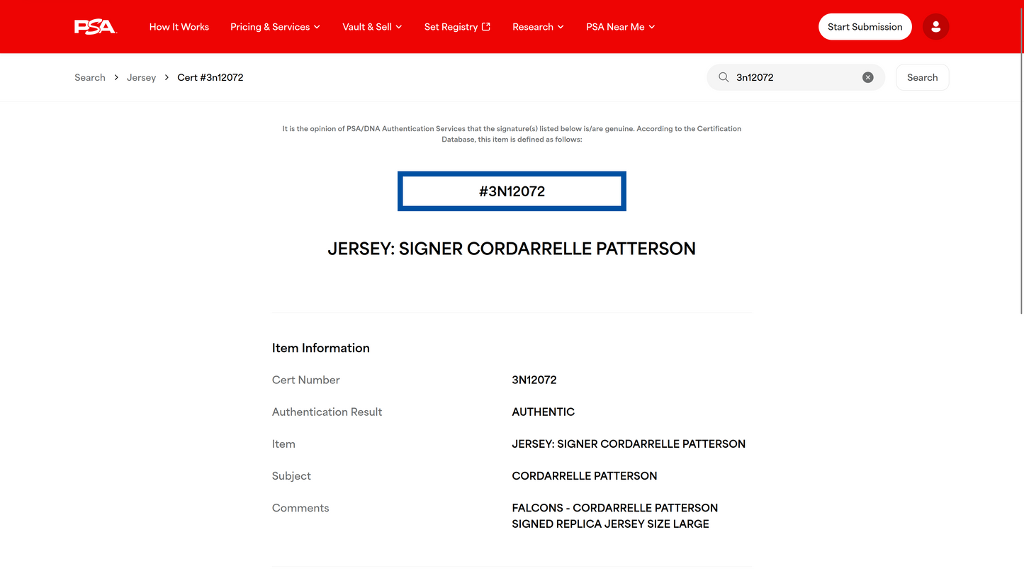Cordarelle Patterson Hand-Signed🖊️Atlanta Falcons🦅NIKE Replica NFL Jersey👕